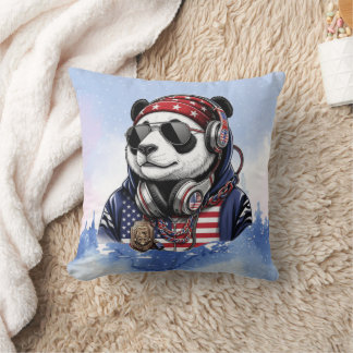 Cool USA Panda – Patriotic Red, White & Blue Panda Cushion