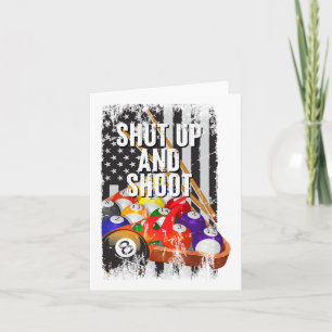 Cool Usa Pool Billiards Game Quotes Shut Up And Sh Card