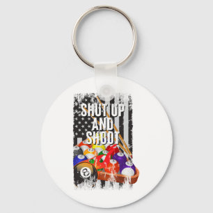 Cool Usa Pool Billiards Game Quotes Shut Up And Sh Key Ring