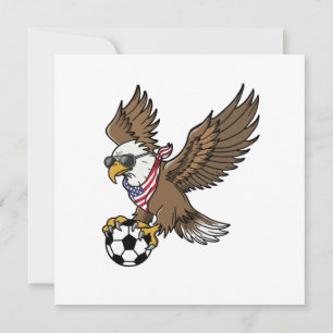 Cool USA Soccer Eagle Sunglasses Vintage Patriotic Invitation