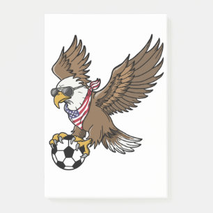 Cool USA Soccer Eagle Sunglasses Vintage Patriotic Post-it Notes