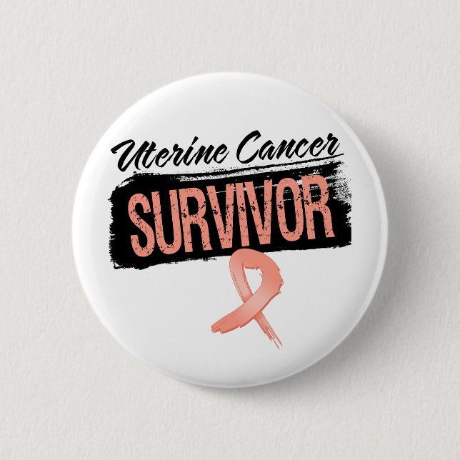 Cool Uterine Cancer Survivor 6 Cm Round Badge (Front)