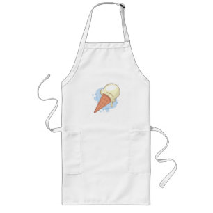 Cool Vanilla Ice Cream Design Long Apron
