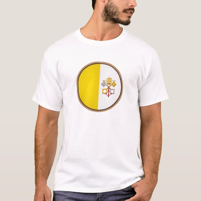 Cool Vatican City Flag Seal T-Shirt (Front)
