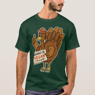 Cool vegan town turkey T-Shirt