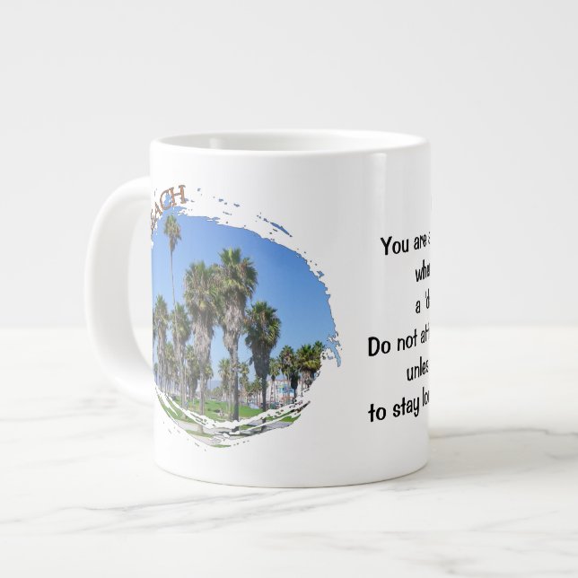 Cool Venice Beach Jumbo Mug! Large Coffee Mug (Front Left)