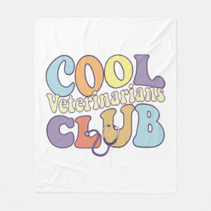 Cool Vet Club Veterinary Tech Practitioner Animal Fleece Blanket