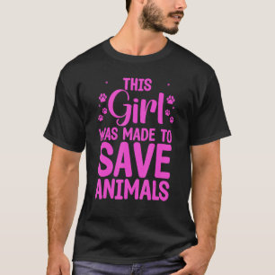 Cool Veterinarian For Girls Kids Women Save Animal T-Shirt