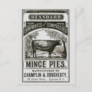 Cool Victorian Meat Pie Advert Postcard