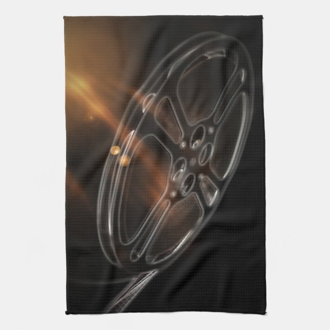 Cool Video Film Production Movie Reel Tea Towel (Vertical)
