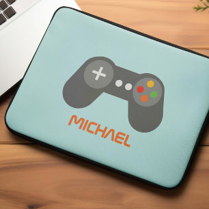 Cool Video Game Controller Kids Personalised Laptop Sleeve
