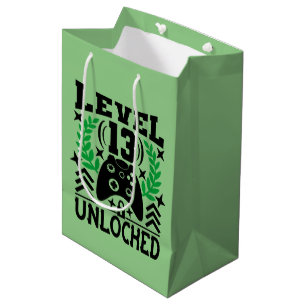 cool video gamer 13th Birthday party Medium Gift Bag