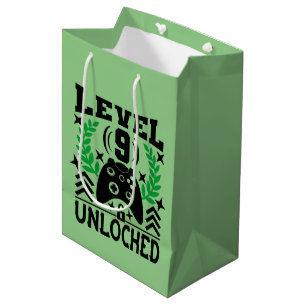 cool video gamer 9th Birthday party Medium Gift Bag