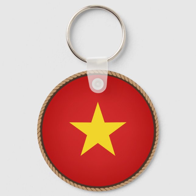 Cool Vietnam Flag Seal Key Ring (Front)