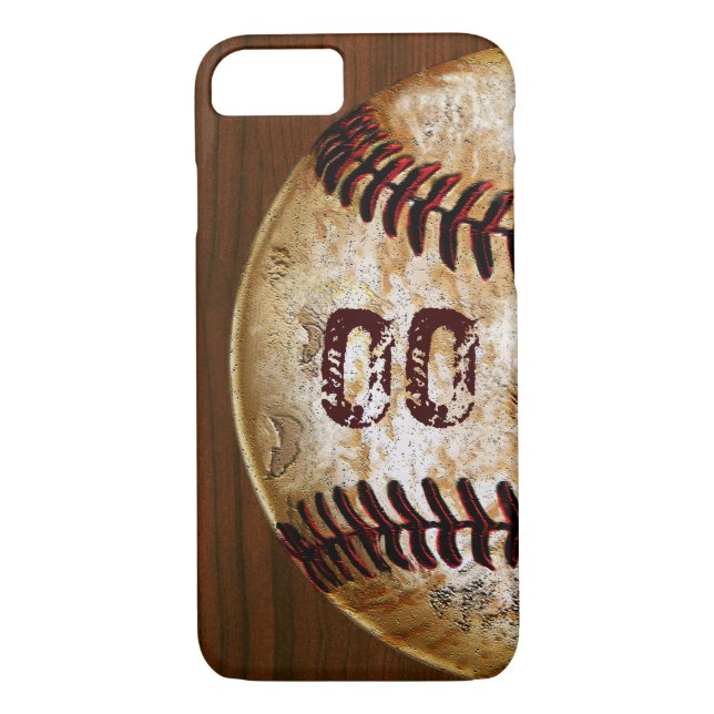 Cool Vintage Baseball iPhone Case Jersey NUMBER (Back)