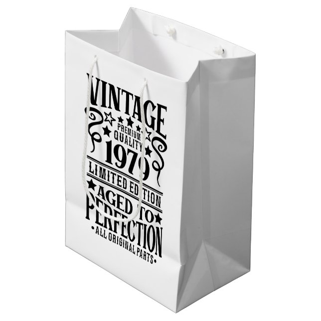 Cool Vintage Birth year 1979 Medium Gift Bag (Front Angled)