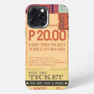 Cool vintage cenima tickets Modern mid century iPhone 13 Pro Max Case
