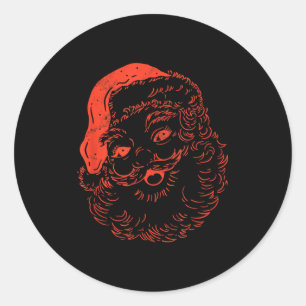 Cool Vintage Christmas Santa Claus Classic Round Sticker