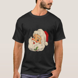 Cool Vintage Christmas Santa Claus Face T-Shirt