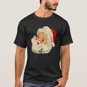 Cool Vintage Christmas Santa Claus Face T-Shirt