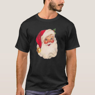 Cool Vintage Christmas Santa Claus Face Xmas Gitts T-Shirt