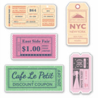 Cool vintage cinema tickets