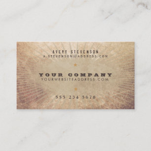 Cool Vintage Country Western Sunburst Business Card