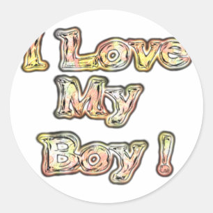 Cool Vintage Hakuna Matata Gifts I Love my Boy.png Classic Round Sticker