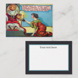 cool vintage Halloween pumpkin head  Card