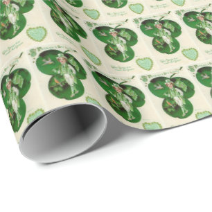 Cool Vintage Ireland tiled pattern Saint Patrick's Wrapping Paper