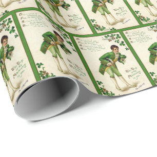 Cool Vintage Ireland tiled pattern Wrapping Paper