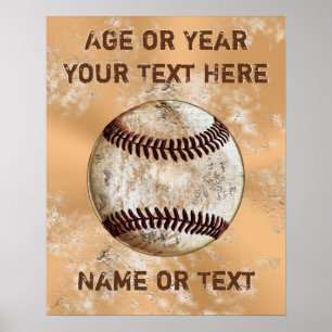 Cool Vintage like Personalised Baseball Posters