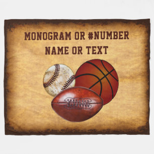 Cool Vintage look Sports Throw Blankets for Him