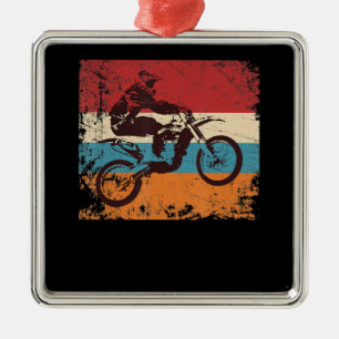Cool Vintage Motocross Gift For Motorbike Lovers.p Metal Tree Decoration