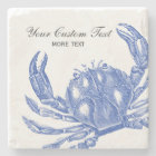 Cool Vintage Nautical Blue Crab Custom Beach