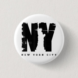 Cool Vintage New York City Style Tee Shirts, New Y 3 Cm Round Badge