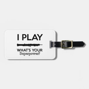 cool vintage oboe designs luggage tag