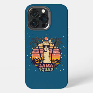 Cool Vintage Retro Llama Squad iPhone 13 Pro Case