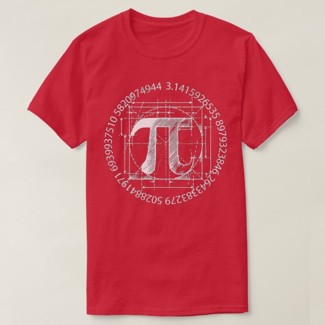 Cool Vintage Retro Pi 3  T-Shirt (Design Front)