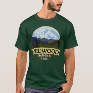 Cool Vintage Retro Redwood National Park Mountain T-Shirt