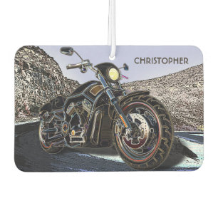 Cool Vintage Road Glowing Motorcycle Chopper Car Air Freshener