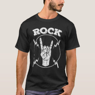 Cool Vintage Rock N Roll Hand Funny Musicians Symb T-Shirt