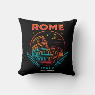 Cool Vintage Roma Italia Colosseum Souvenirs Gift Cushion