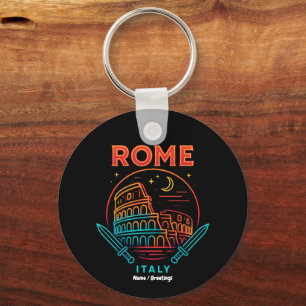Cool Vintage Roma Italia Colosseum Souvenirs Gift Key Ring