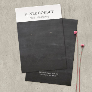 Cool Vintage Rustic Black Earring Display Card