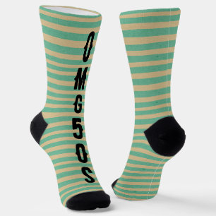 Cool vintage stripped pattern 50s Fashionable Socks
