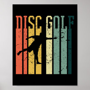 Cool Vintage Style Disc Golf Design Designs Retro Poster