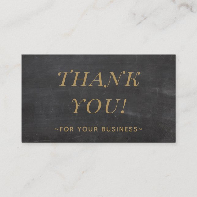 Cool Vintage Thank You Customer Appreciation Business Card (Front)