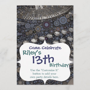 Cool Vintage Typewriter Modern Design Pop Art Invitation