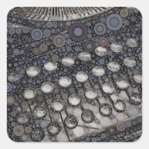 Cool Vintage Typewriter Modern Design Pop Art Square Sticker